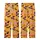 Halloween Lovers' Vibrant Pumpkin Orange Whimsical Pattern with Purple Witch Hats, Pink Brooms, Black Bats, Spiders, Cats & Gold Moons Kid Satin Pajamas Set - 3