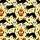 Mischievous Cat Lovers' Pale Yellow Black Cat Red Eyes Orange Skull Jack-o'-Lantern Naive Art Pattern Kid Satin Pajamas Set - 4