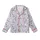 Cat Lovers' Playful White Cartoon Cats Seamless Pattern, Bold Black Outlines, Soft Lavender Background Kid Satin Pajamas Set - 2
