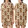 Festive Animal Lovers' Cozy Painterly Brown Golden Highland Cow Christmas Wreath Red Plaid Pattern Satin Short-Sleeve Pajamas Set - 1
