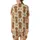 Festive Animal Lovers' Cozy Painterly Brown Golden Highland Cow Christmas Wreath Red Plaid Pattern Satin Short-Sleeve Pajamas Set - 3