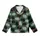 Cat Lovers' Playful Plump Minimalist Black Muted Green Cartoon Cats Forest Green Repeating Pattern Kid Satin Pajamas Set - 2