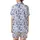 Western Enthusiasts' Illustrative Dusty Periwinkle Cobalt Blue Cowboy Boot Hat Cactus Rattlesnake Pattern Satin Short-Sleeve Pajamas Set - 3