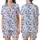 Western Enthusiasts' Illustrative Dusty Periwinkle Cobalt Blue Cowboy Boot Hat Cactus Rattlesnake Pattern Satin Short-Sleeve Pajamas Set - 1
