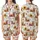 Whimsical Nature Lovers' Rustic Watercolor Highland Cow Golden Sunflower & Olive Teal Leaf Pattern Satin Short-Sleeve Pajamas Set - 1