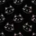 Cat Lovers' Black Minimalist Winking Cat Face Pink Cheeks Scattered Repeat Pattern Kid Satin Pajamas Set - 4