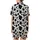 Modern Style Lovers' Illustrative Black White Organic Spot Cowhide Pattern Satin Short-Sleeve Pajamas Set - 3