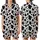 Modern Style Lovers' Illustrative Black White Organic Spot Cowhide Pattern Satin Short-Sleeve Pajamas Set - 1