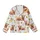 Whimsical Nature Lovers' Rustic Watercolor Highland Cow Golden Sunflower & Olive Teal Leaf Pattern Kid Satin Pajamas Set - 2