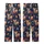 Highland Cow Lovers' Charming Watercolor Fluffy Autumn Plaid Farm Animal Pattern on Deep Navy Kid Satin Pajamas Set - 3
