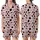 Kawaii Lovers' Whimsical Pastel Pink Cartoon Cow Face Heart Spot All-Over Print Satin Short-Sleeve Pajamas Set - 1