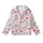 Cute Cow Lovers' Whimsical White Spotted Cartoon Cows Hot Pink Hearts Pastel Pink Seamless All-Over Design Kid Satin Pajamas Set - 2