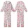 Cute Cow Lovers' Whimsical White Spotted Cartoon Cows Hot Pink Hearts Pastel Pink Seamless All-Over Design Kid Satin Pajamas Set - 1