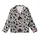 Contemporary Design Enthusiasts' Bold Black Organic Blob Abstract Pattern on Light Cream Kid Satin Pajamas Set - 2