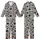 Contemporary Design Enthusiasts' Bold Black Organic Blob Abstract Pattern on Light Cream Kid Satin Pajamas Set - qgxndg256u