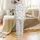 Women's Whimsical Pink Rose Teal Desert Pattern with Cowboy Boots, Bull Skulls & Cacti Satin Pajamas Set - 3