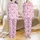 Western Lovers' Whimsical Fuchsia Pink Cowboy Boots Hats Cacti Dice Butterfly Illustrative Ditsy Pattern Satin Pajamas Set - 1