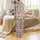 Western Style Fans' Hand-Drawn Whimsical Cowboy Boots: Pink Leopard, Neon Green, Red Stars, Yellow Daisies on Ballet Pink Satin Pajamas Set - 3