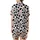 Cow Lovers' Playful Pure White Black Pink Cartoon Cows Spots Hearts Stars Pattern Satin Short-Sleeve Pajamas Set - 3