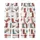 Western Style Lovers' Hand-Drawn Cowboy Boot Pattern Pink Teal Terracotta Hues Kid Satin Pajamas Set - 3