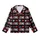 Empowered Style Aficionados' Black Red White Flat Vector Crown KING Queen Interlocking Pattern Kid Satin Pajamas Set - 2