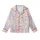Cat Lovers' Whimsical Hand-Drawn Pastel Pink Blue Yellow Purple Cartoon Cat Repeating Pattern Kid Satin Pajamas Set - 2