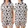 Cow Lovers' Seamless Cute Cartoon Cow Heads & Spots Pattern with Pink Muzzles, Tan Horns, Red Bows, 'LUCK~' Text, Pink Hearts Satin Short-Sleeve Pajamas Set - 1