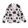 Modern Fashion Enthusiasts' Playful White Black Pastel Pink Organic Cow Blotches Kid Satin Pajamas Set - 2