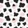 Modern Fashion Enthusiasts' Playful White Black Pastel Pink Organic Cow Blotches Kid Satin Pajamas Set - 4