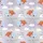 Baby Animal Lovers' Whimsical Sleepy Highland Cow Seamless Pattern in Soft Blue and Muted Gray with Twinkling Stars Satin Short-Sleeve Pajamas Set - 4