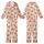 Cute Animal Lovers' Blush Pink Whimsical Fluffy Baby Highland Cow Scattered Pattern with Pastel Florals Kid Satin Pajamas Set - 1