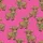 Whimsical Style Fans' Fluffy Brown Baby Highland Cow Leopard Bow Fuchsia Pink Illustrative Pattern Satin Short-Sleeve Pajamas Set - 4
