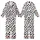 Cow Lovers' Whimsical Black White Peach Cartoon Cow Spot Playful Hand-Drawn Pattern Kid Satin Pajamas Set - 1