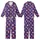 Western Style Aficionados' Whimsical Desert Royal Purple Coral Pink Cowboy Boots Cactus Steer Skull Pattern Kid Satin Pajamas Set - 1