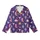 Western Style Aficionados' Whimsical Desert Royal Purple Coral Pink Cowboy Boots Cactus Steer Skull Pattern Kid Satin Pajamas Set - 2