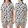 Cow Lovers' Whimsical Cartoon Cow Pattern: Black Spots, Pink Snouts, Udders, Hoof Prints, White Background Satin Short-Sleeve Pajamas Set - 1