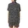 Minimalist Style Enthusiasts' High Contrast Flat Graphic Organic Irregular Black Blotches Pattern Satin Short-Sleeve Pajamas Set - 3