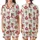 Women's Whimsical Western Pink Bow Cowgirl Hat Longhorn Cactus Pattern Satin Short-Sleeve Pajamas Set - 1