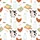 Farmhouse Decor Lovers' Charming Hand-Drawn Watercolor Farm-Fresh White Black Brown Spotted Cow Chicken Milk Bottle Seamless Pattern Kid Satin Pajamas Set - 4