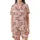 Western Enthusiasts' Whimsical Cowgirl Desert All-Over Print with Pink Hats, Coral Shirts, and Fuchsia Cacti Satin Short-Sleeve Pajamas Set - 2