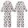 Cow Lovers' Seamless Cute Cartoon Cow Heads & Spots Pattern with Pink Muzzles, Tan Horns, Red Bows, 'LUCK~' Text, Pink Hearts Kid Satin Pajamas Set - 1