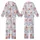 Baby Animal Lovers' Whimsical Sleepy Highland Cow Seamless Pattern in Soft Blue and Muted Gray with Twinkling Stars Kid Satin Pajamas Set - 1