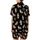 Cow Lovers' Whimsical Brown Tan Cows Red Bows Sassy White Text Black Seamless Pattern Satin Short-Sleeve Pajamas Set - 3