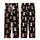 Animal Lovers' Whimsical Fluffy Highland Cow Calves Repeating Pattern with Leopard Print Bows on Black Kid Satin Pajamas Set - 3