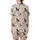 Whimsical Farm Life Admirers Light Pink Flat Art Farm Animal Pattern: Stylized Horses, Cows, Sheep, Rabbits, Roosters, Ducks Satin Short-Sleeve Pajamas Set - 3