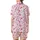 Pink Western Enthusiasts' Playful Pink & Hot Pink Cowgirl Boot Cactus Star Pattern Satin Short-Sleeve Pajamas Set - 3