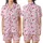 Pink Western Enthusiasts' Playful Pink & Hot Pink Cowgirl Boot Cactus Star Pattern Satin Short-Sleeve Pajamas Set - 1