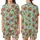 Whimsical Animal Lovers' Pastel Mint Green Highland Cow Golden Sunflower Rustic Repeat Design Satin Short-Sleeve Pajamas Set - 1