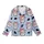 Cute Animal Lovers' Whimsical Cartoon Cow Seamless Repeat Light Periwinkle Blue Pink Bows Black Spots Luck Pattern Kid Satin Pajamas Set - 2