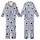 Cute Animal Lovers' Whimsical Cartoon Cow Seamless Repeat Light Periwinkle Blue Pink Bows Black Spots Luck Pattern Kid Satin Pajamas Set - 1